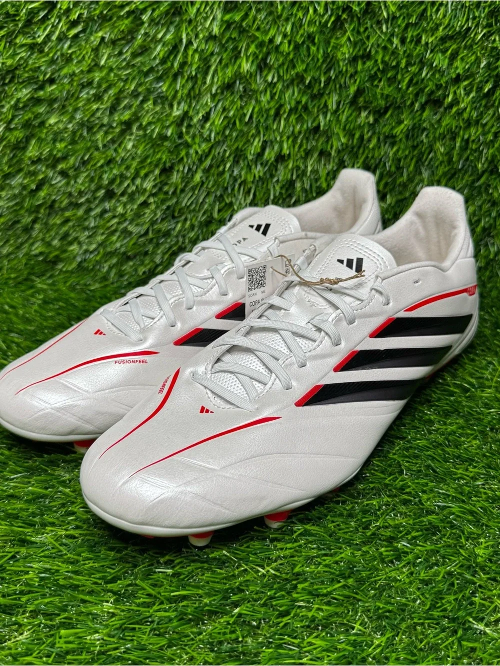 Size 12 - Mens Adidas Copa Pure IV League Firm Ground White Soccer Cleats JQ0484